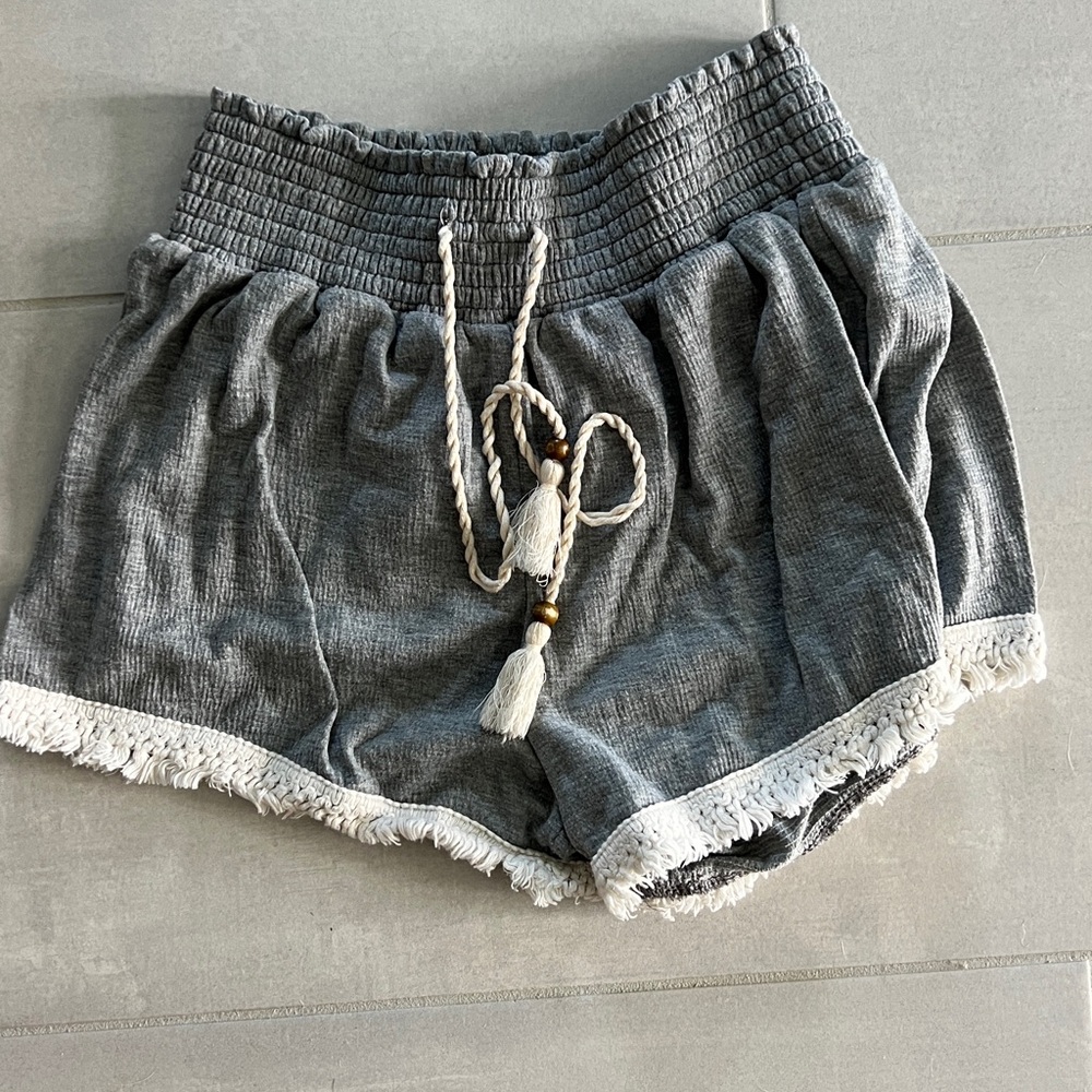 Gray Shorts with White Trim Girls 7/8